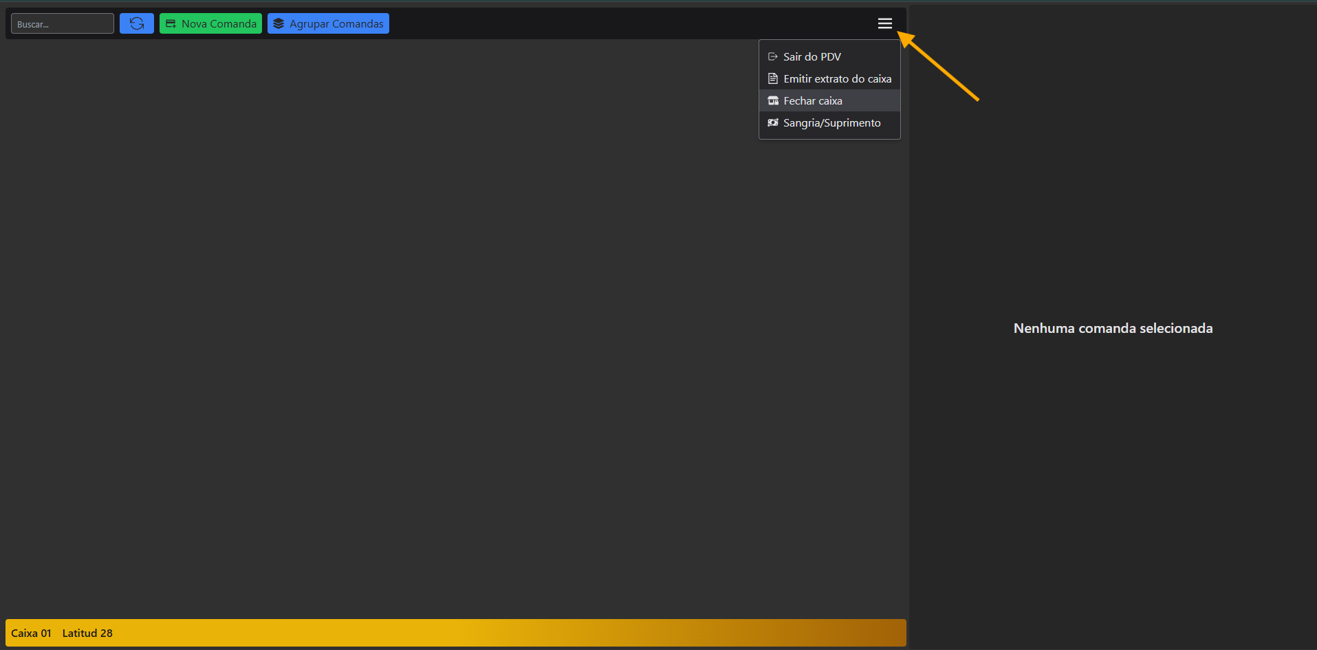 Menu PDV