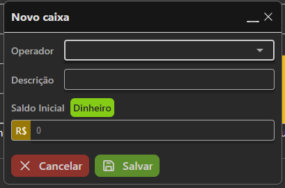 Novo caixa